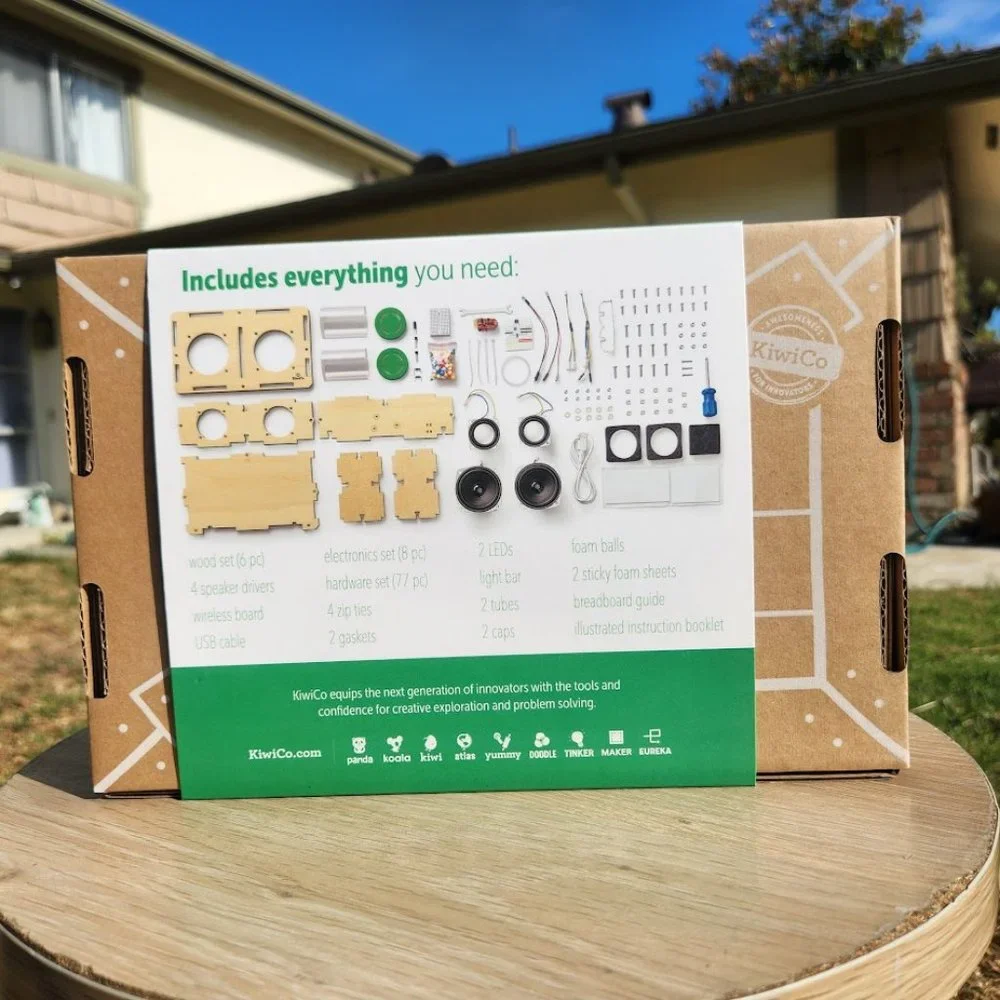 NEW KiwiCo. Kiwi Co. Kinetic Lights Speaker Science Kit STEM Engineering circuit